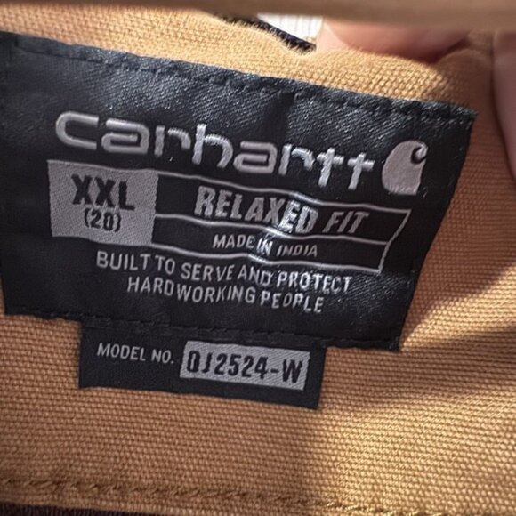 Women's Carhartt jacket Size 2XL 20 Tan Bomber Relaxed Fit Workwear - Picture 4 of 11
